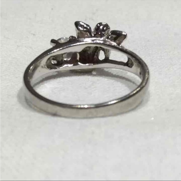 CHARMING ANGEL CHERUB RING Sterling silver & CZ Cubic Zirconia Size 6 - Picture 4 of 5